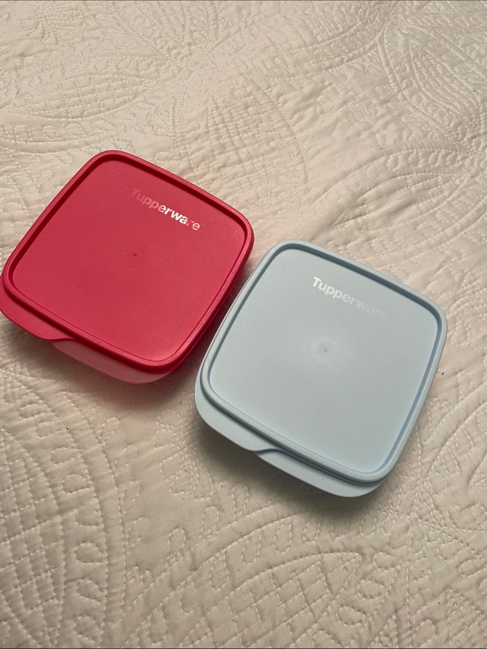 New Tupperware Pink & Blue LUNCH-IT Divided Bento Lunch or Snack Container Set